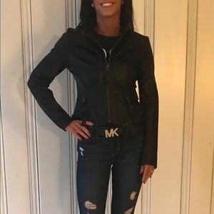 Romeo &Juliet Couture Faux Moto Jacket